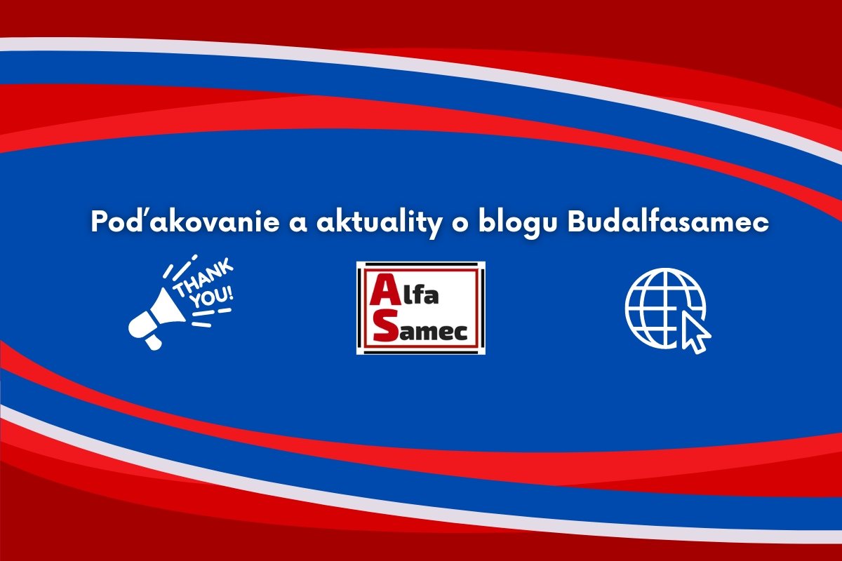 Poďakovanie a aktuality o blogu Budalfasamec